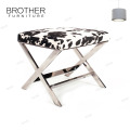 Living Room ottoman stainless steel bench with metal bench legs